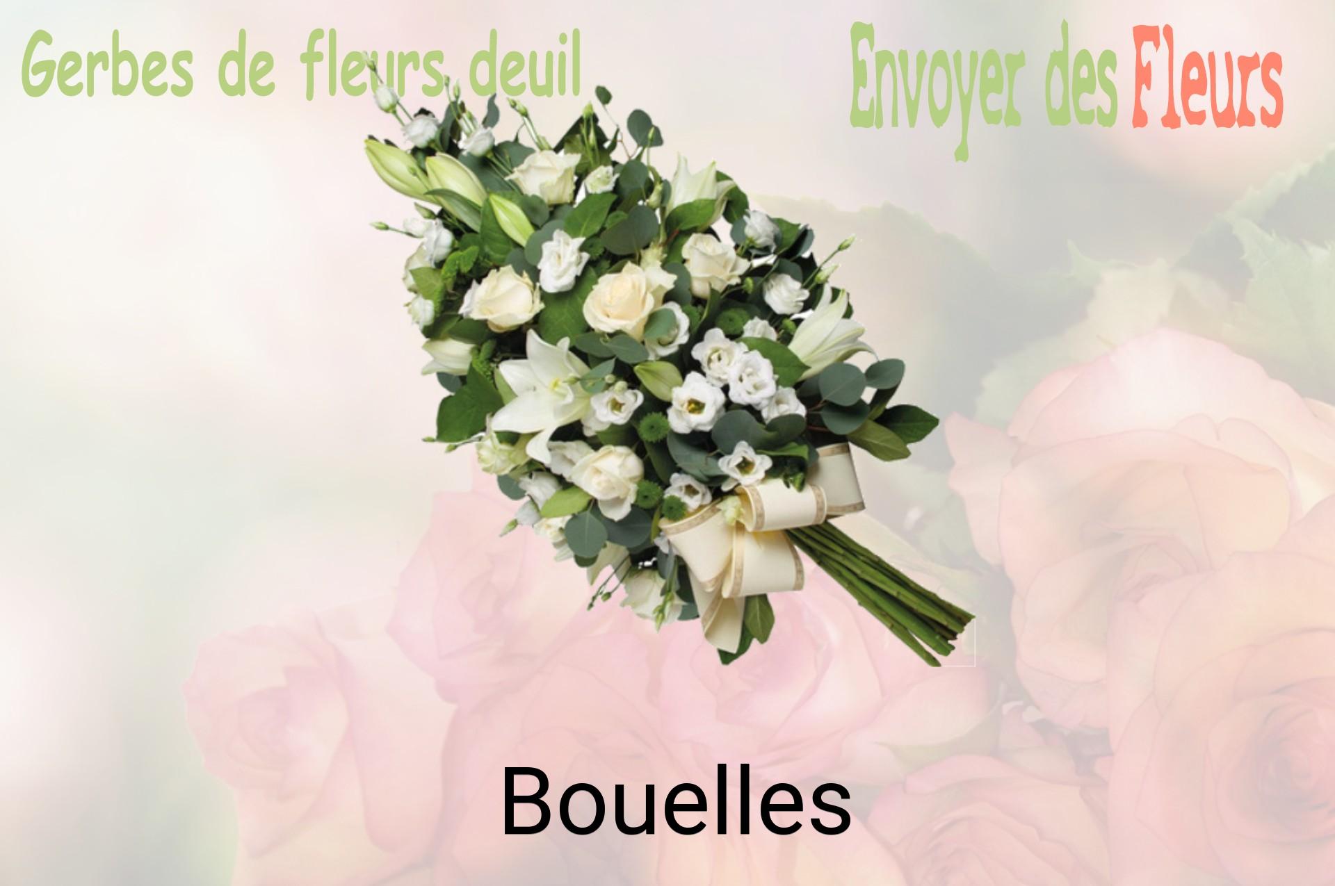 Gerbe de fleurs de deuil livrée à Bouelles